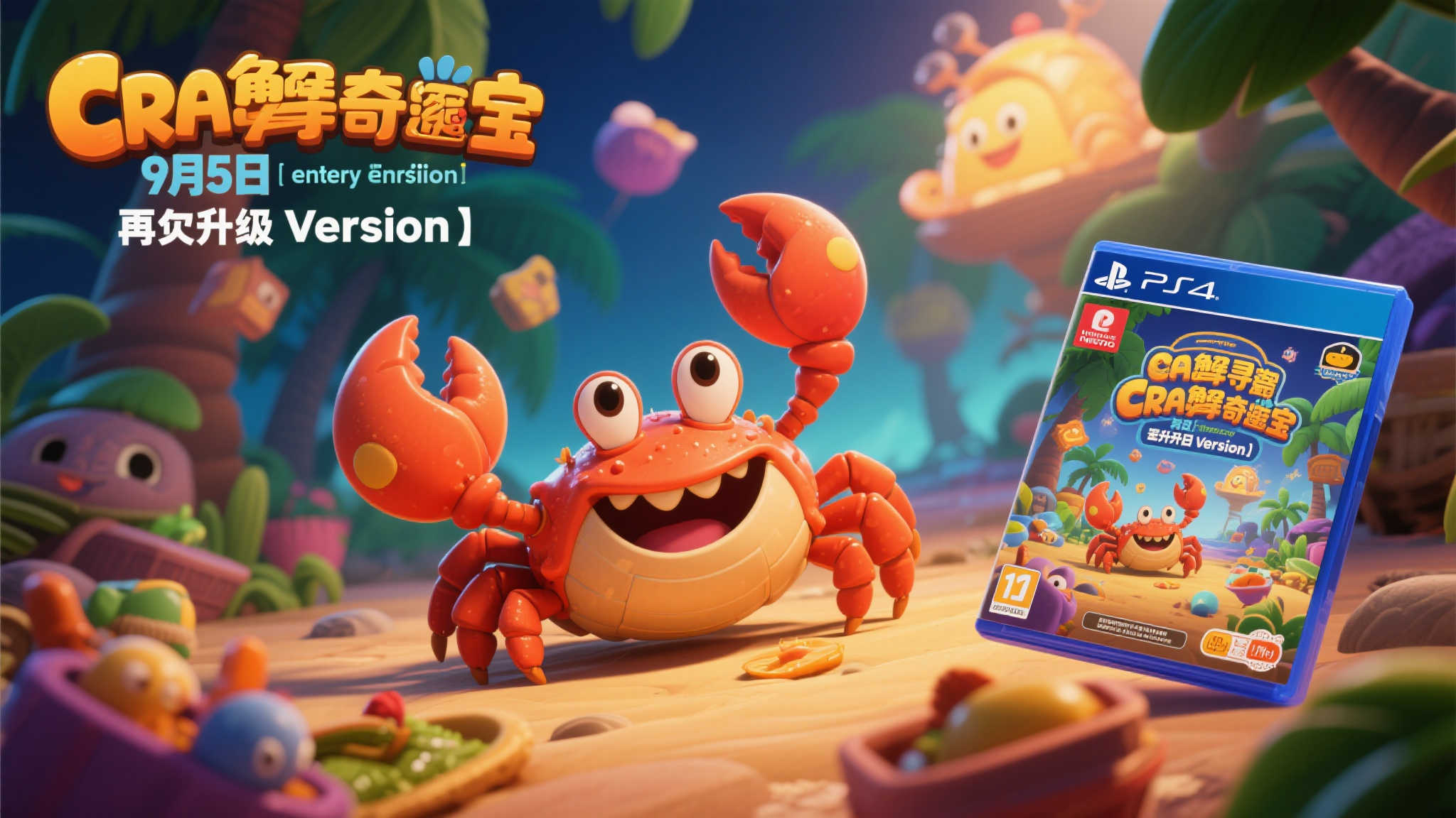 《蟹蟹寻宝奇遇》PS5/NS实体版震撼来袭!9月5日正式上市 通过这次《蟹蟹寻宝奇遇》在9月5日发售*