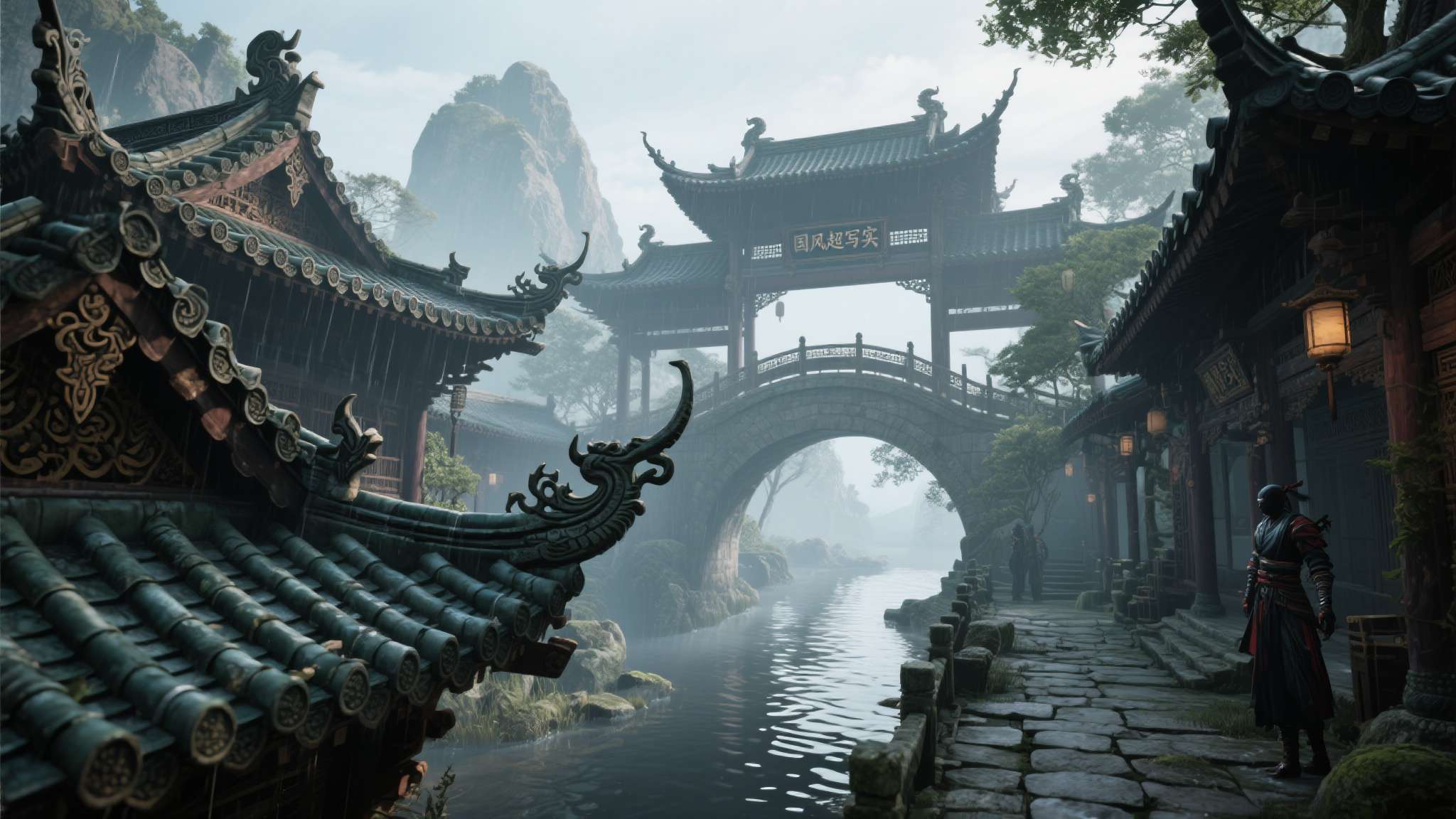《影之刃零》的美术团队并非凭空创作，而是深度参考了中国传统建筑、自然地貌与民俗元